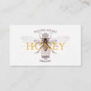 Bee Beekeeper Beekeeping Apiary Honey Gold Business Card