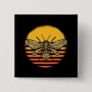 Bee Beekeeper Beekeeping Retro Gift 15 Cm Square Badge
