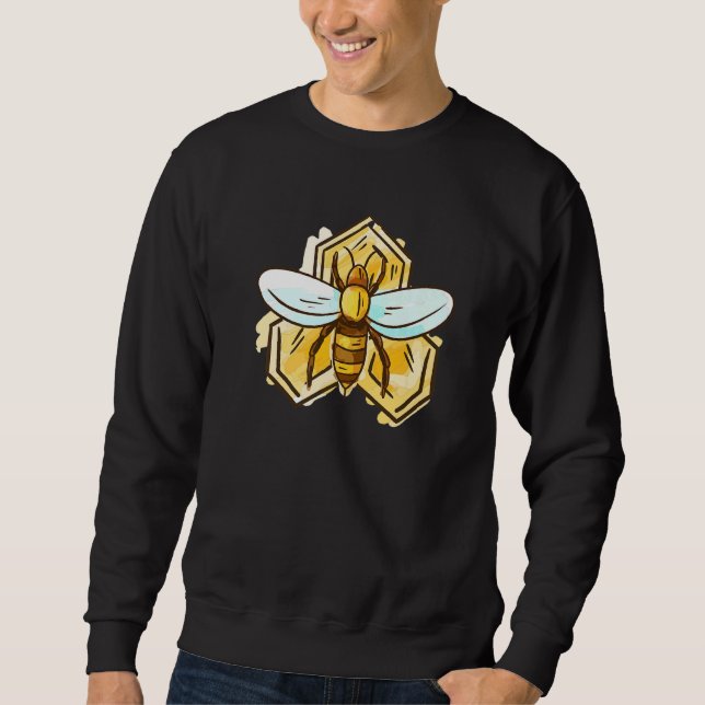 Bee Beekeeper Honey Bee Bees Honey Beekeeping Sweatshirt (Front)