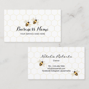 Bee Beekeeper Honey  Business Card
