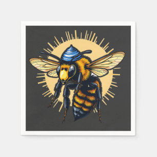 Bee Beekeeping Hanukkah Jewish Kippah  Napkin