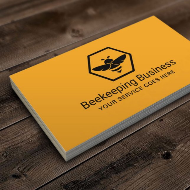 Bee Beekeeping Honey Apiary Farm Minimalist Business Card (Creator Uploaded)