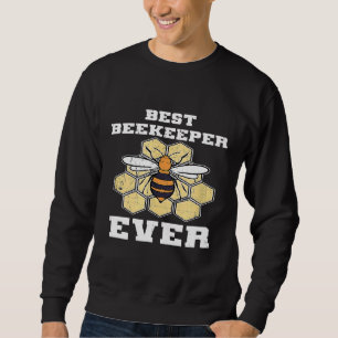 Bee Best Beekeeper Ever Beekeeping Retro Honeycomb Sweatshirt