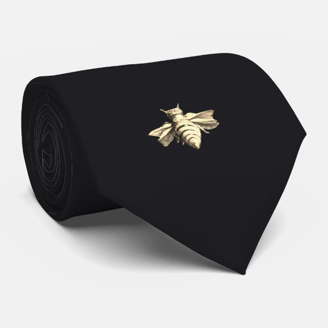 Bee – Biene – black – schwarz Tie (Rolled)