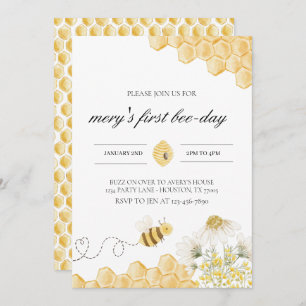 Bee Birthday Invitation