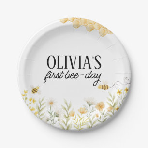 Bee Birthday Paper Plate