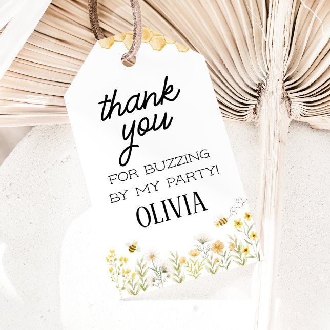 Bee Birthday Thank You Gift Tags (Creator Uploaded)