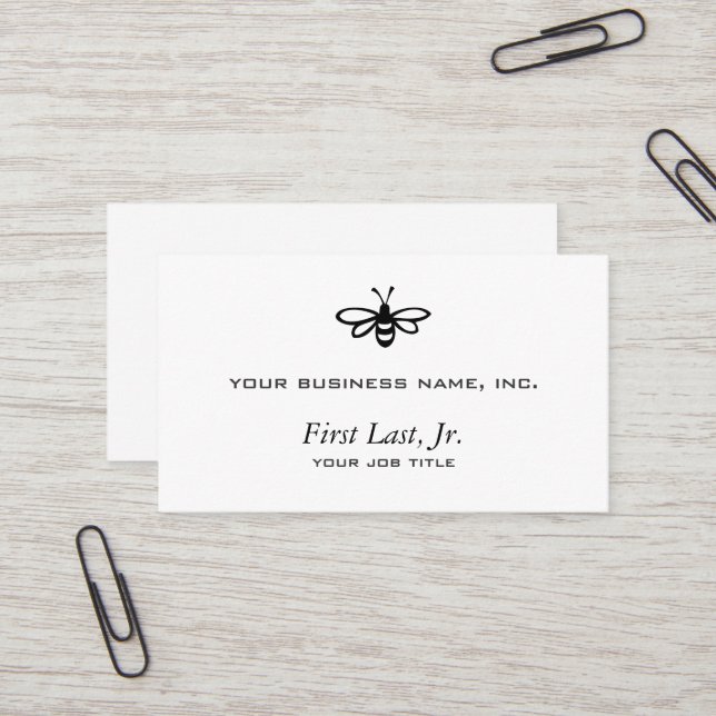 Bee [black] business card (Front/Back In Situ)