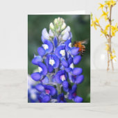 Bee & Bluebonnet Card (Yellow Flower)