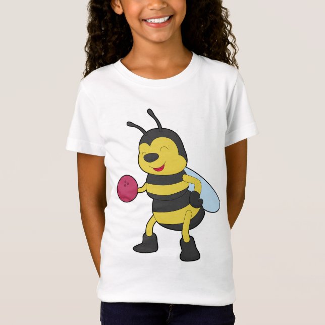 Bee Bowling Bowling ball Sports T-Shirt (Front)