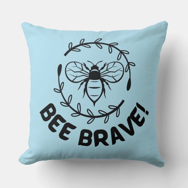 bee brave cushion (Front)