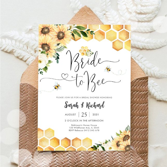 Bee Bridal Shower Invitation (Creator Uploaded)