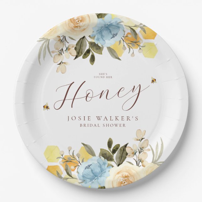 Bee Bridal Shower Paper Plate (Front)