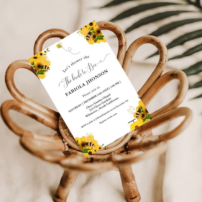 Bee bridal shower party  invitation (Creator Uploaded)