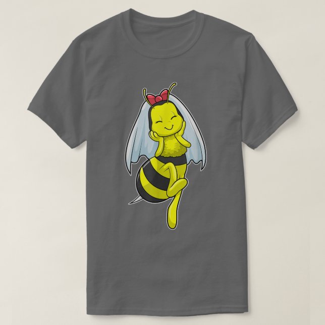 Bee Bride Veil Wedding  T-Shirt (Design Front)