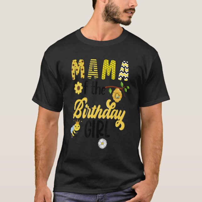 Bee Bumblebee Girl Birthday Hive Sweet 1st Party M T-Shirt (Front)