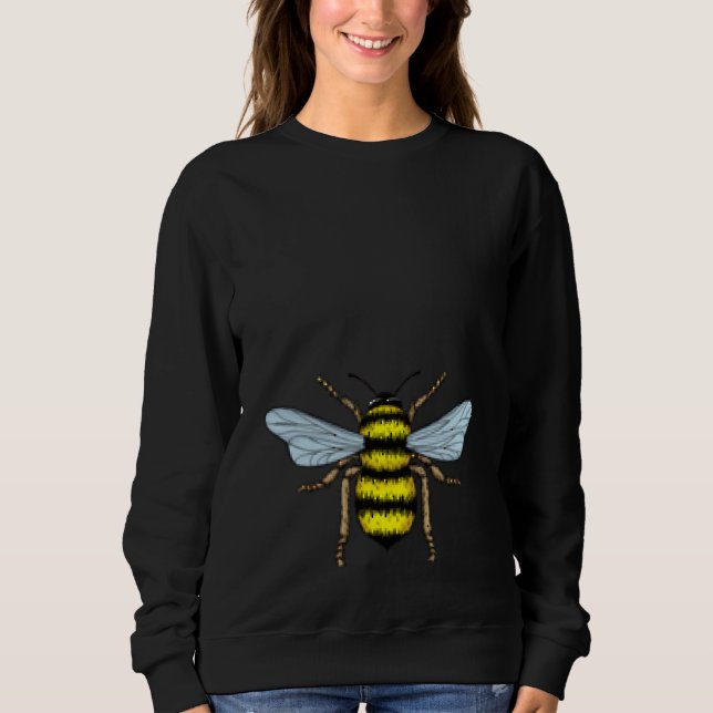 Bee Bumblebee Pocket The Beekeeper Hive Honeybee Sweatshirt (Front)