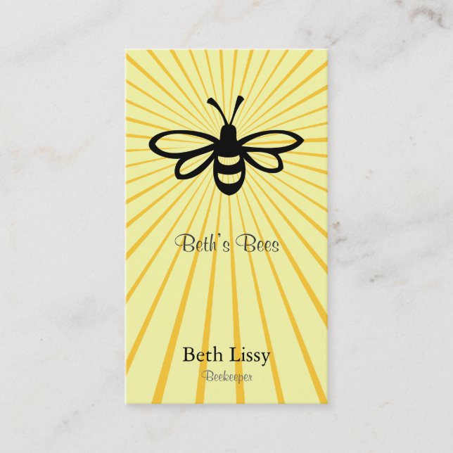 Bee Burst Business Card (Front)
