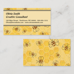 Bee Buzzing Honey Bees Cute Business Card