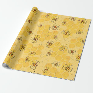 Bee Buzzing Honey Bees Cute  Wrapping Paper