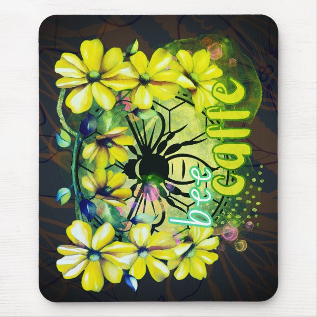 Bee, caffe mouse pad (Front)