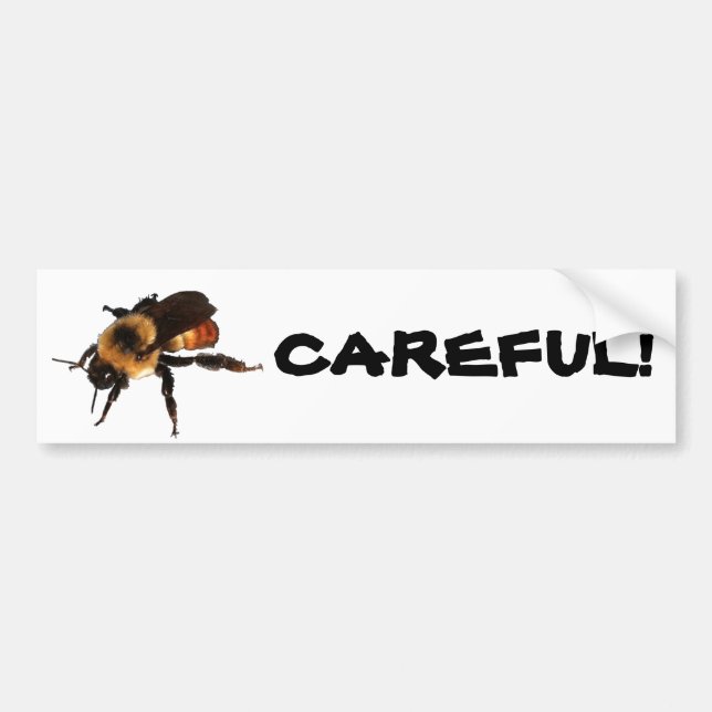 "Bee" Careful! Bumper Sticker (Front)