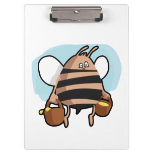 Bee cartoon clipboard