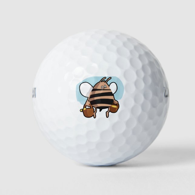 Bee cartoon golf balls (Front)
