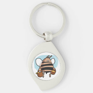 Bee cartoon key ring