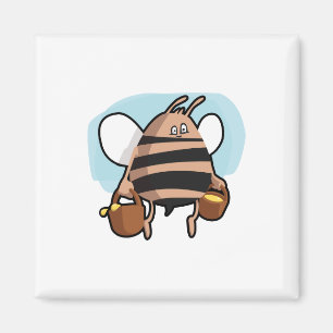 Bee cartoon magnet