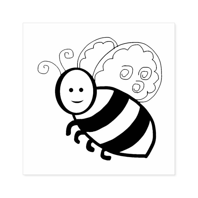 Bee cartoon rubber stamp (Imprint)