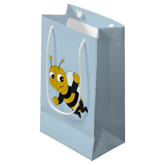 Bee cartoon small gift bag (Front Angled)