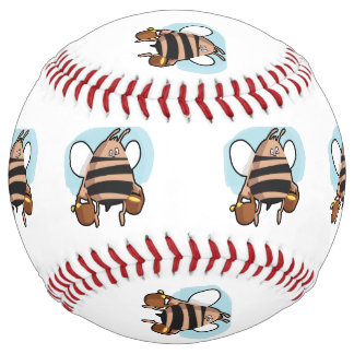 Bee cartoon softball