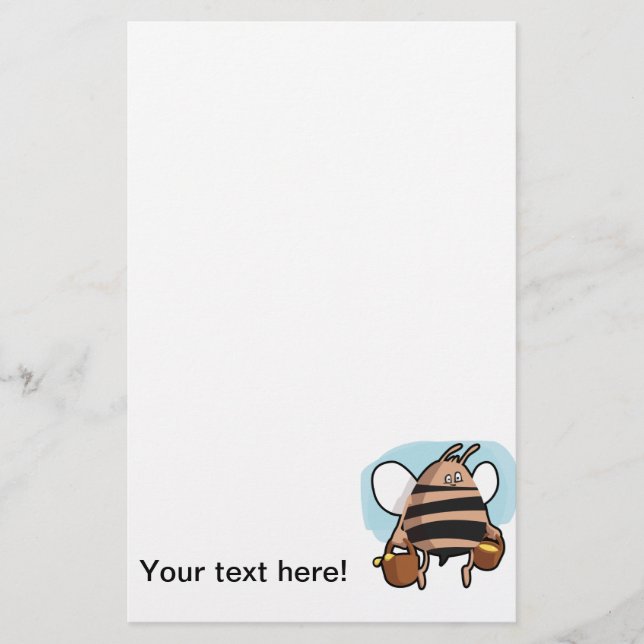 Bee cartoon stationery (Front)