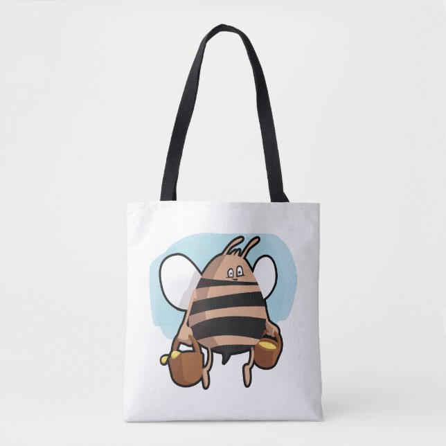 Bee cartoon tote bag (Front)