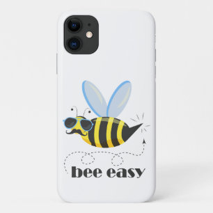 Bee character with moustache sunglasses Bee Easy Case-Mate iPhone Case