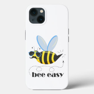 Bee character with moustache sunglasses Bee Easy iPhone 13 Case