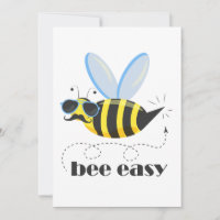 Bee character with moustache sunglasses Bee Easy