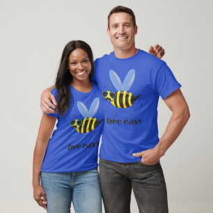 Bee character with moustache sunglasses Bee Easy T-Shirt