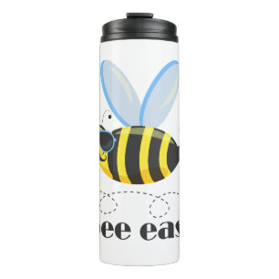 Bee character with moustache sunglasses Bee Easy Thermal Tumbler