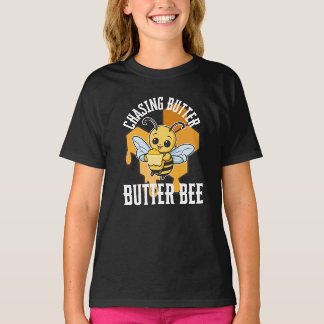 Bee, Chasing Butter - Butter Bee T-Shirt (Front)
