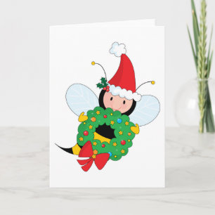 Bee Christmas Holiday Card