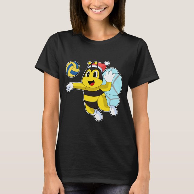 Bee Christmas Volleyball T-Shirt (Front)