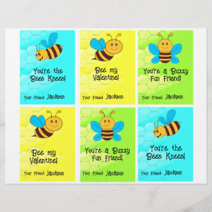 Bee Class Cards 6 Personalise Name Custom Letterhead