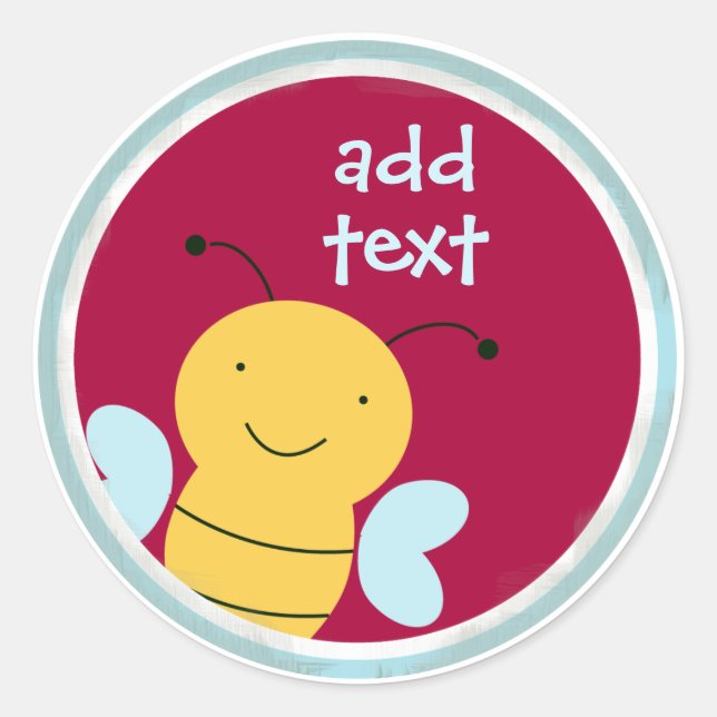 Bee Classic Round Sticker (Front)