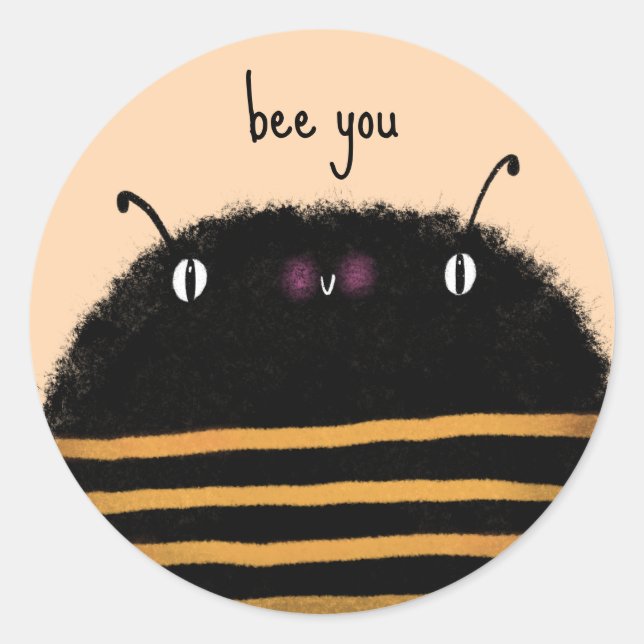 Bee Classic Round Sticker (Front)