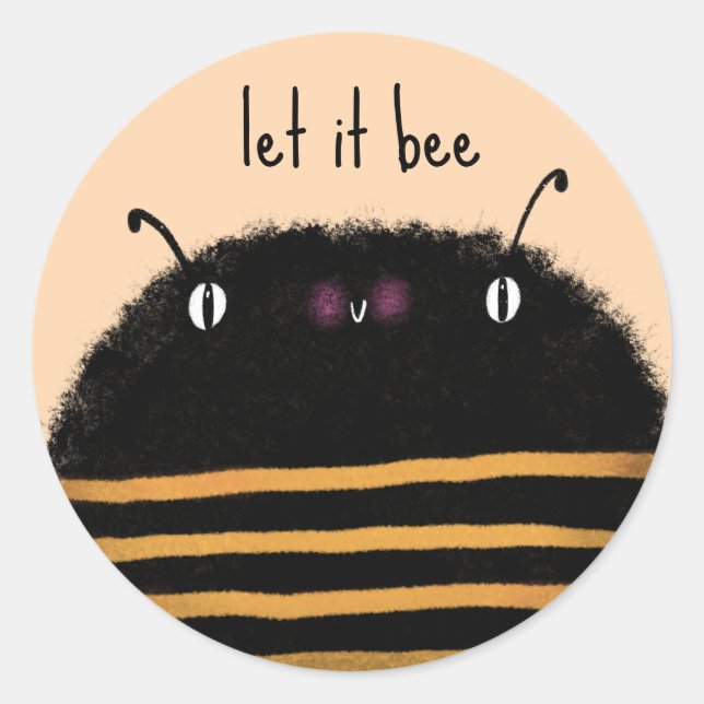 Bee Classic Round Sticker (Front)