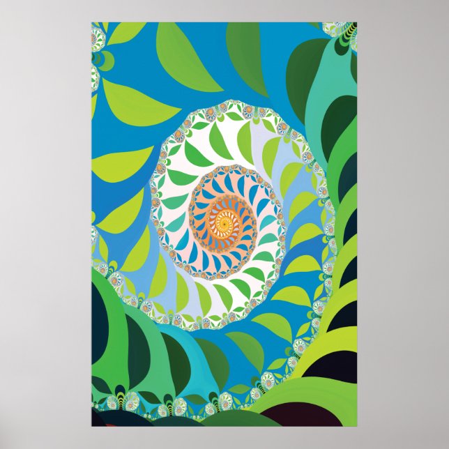 Bee Colony Fractal Poster (Front)