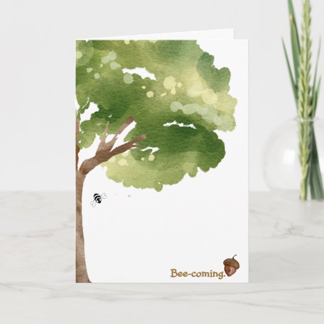 Bee-coming Card (Blank Inside) (Front)