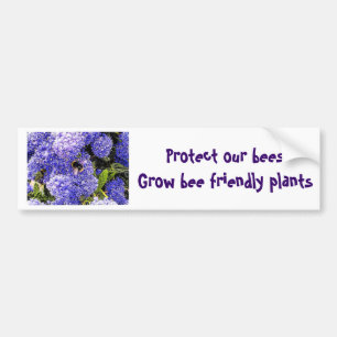 Bee Conservation Bee Friendly Floral Bumper Sticker